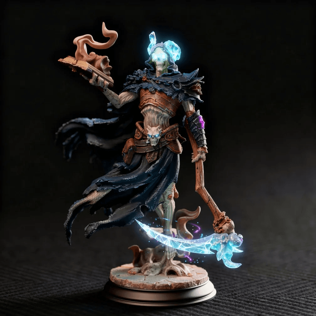 AI generated painted scheme of the lich miniature